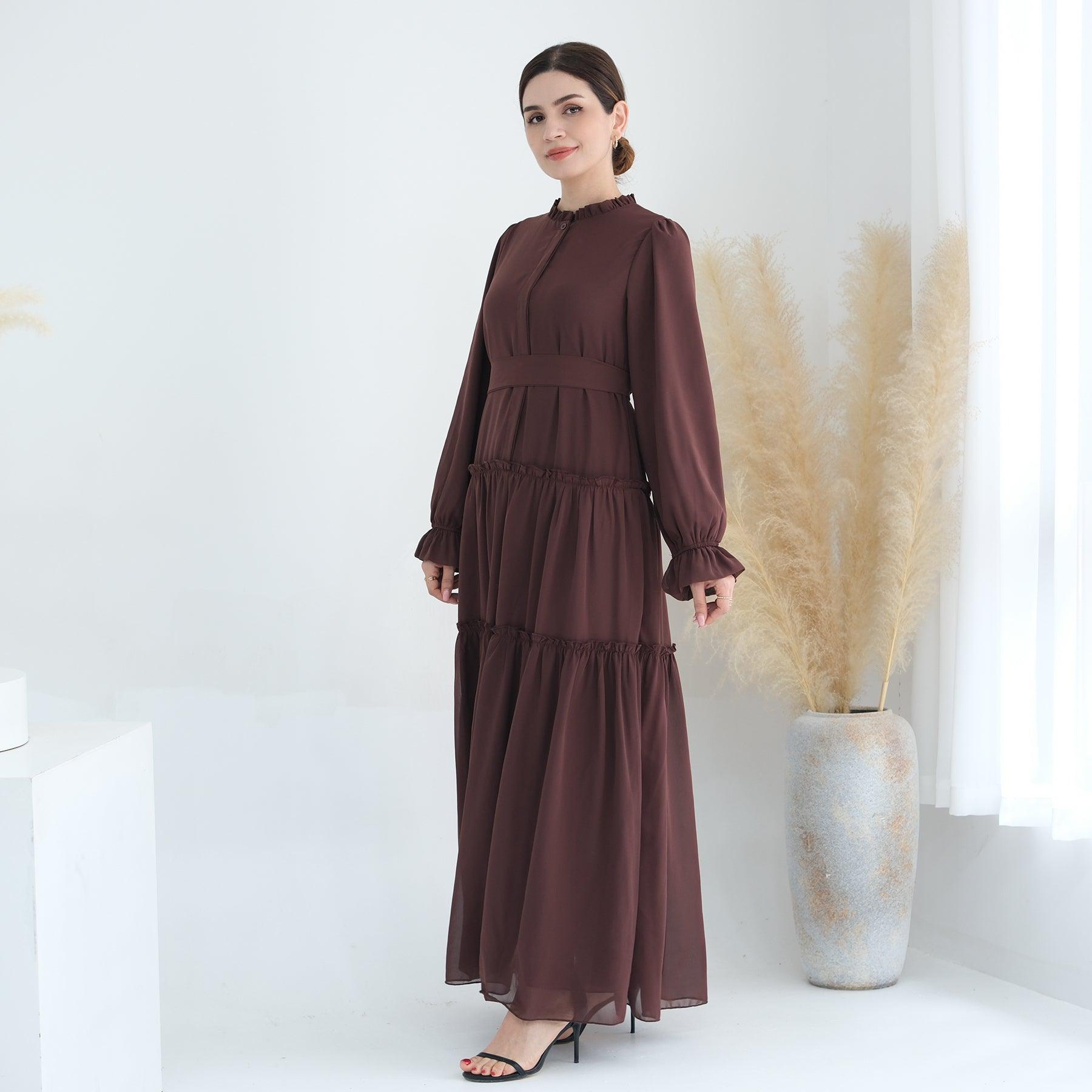 Chiffon Abaya Dress for Muslim Women | Eolante Clothing 