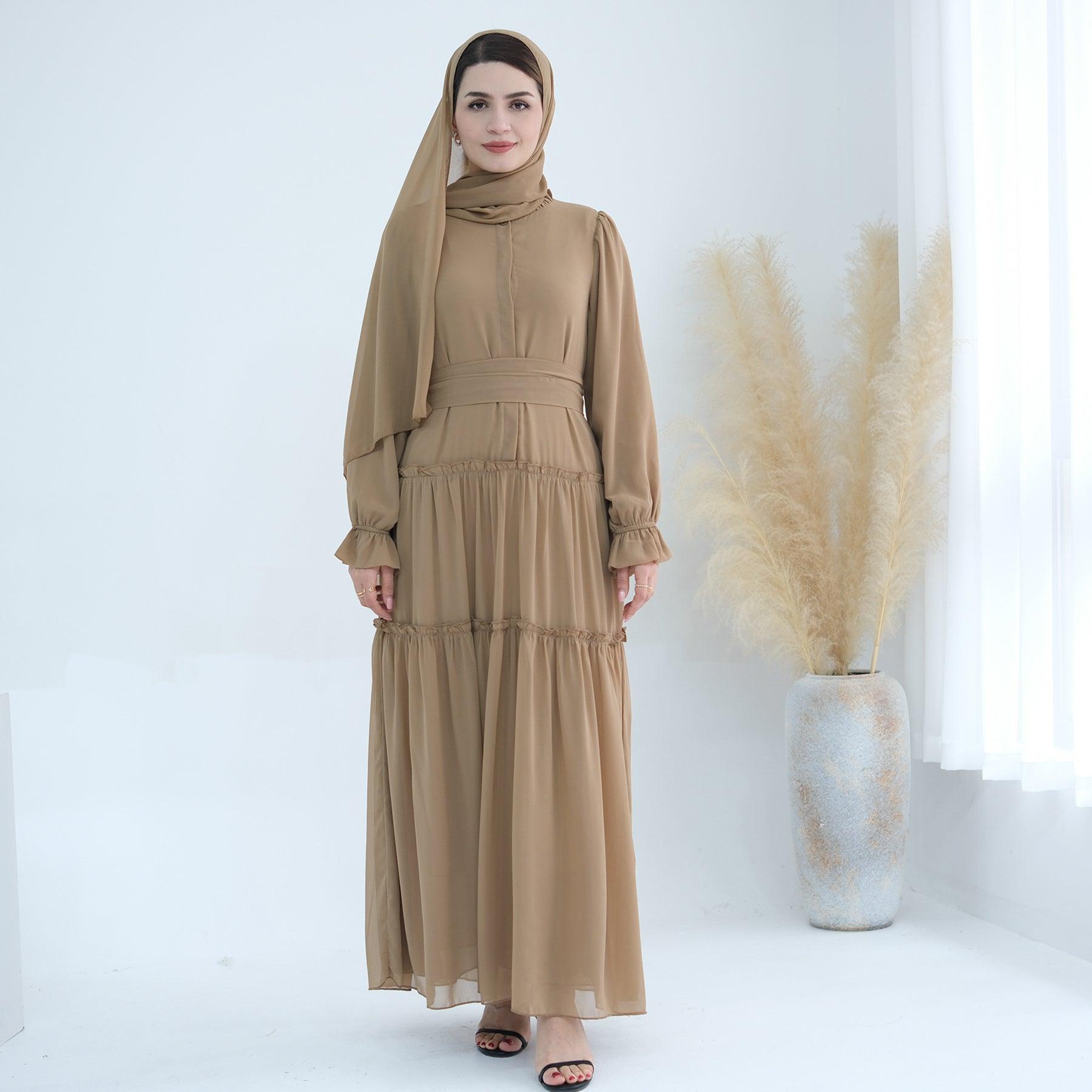 Chiffon Abaya Maxi & Belt | Eolante Clothing 