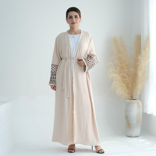 Open Abaya with Peace Dove Design | Eolante Clothing 