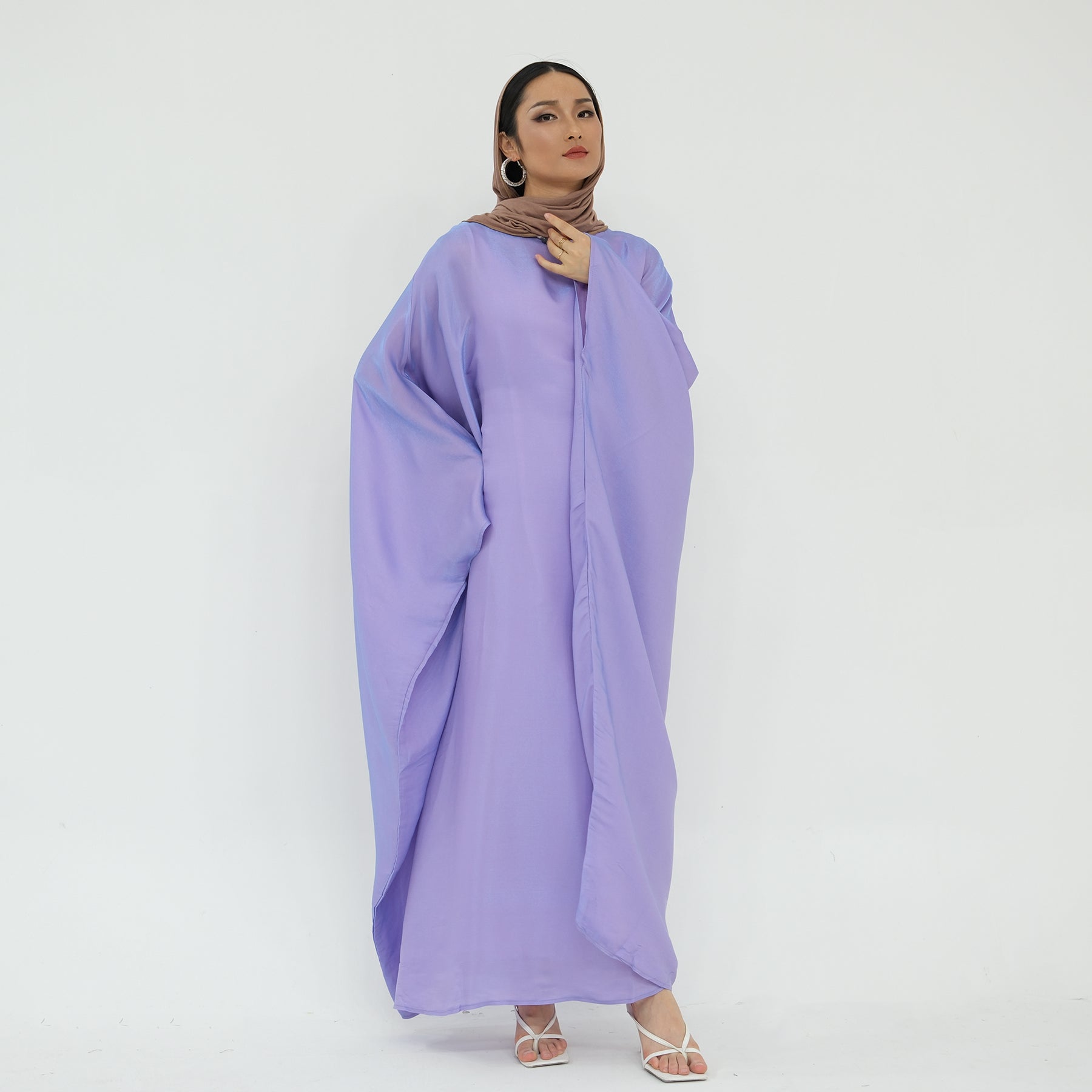 Butterfly Sleeve in Purple Maxi Abaya | Eolante Clothing 