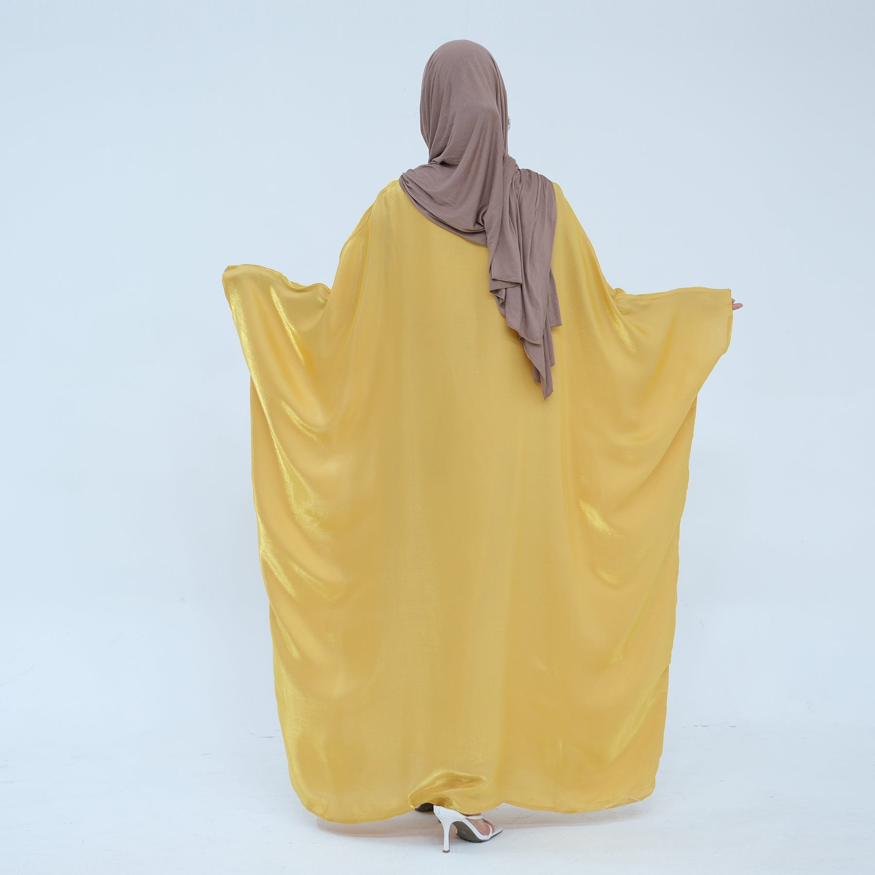 Maxi Dress Abaya in Mustard | Eolante Clothing 