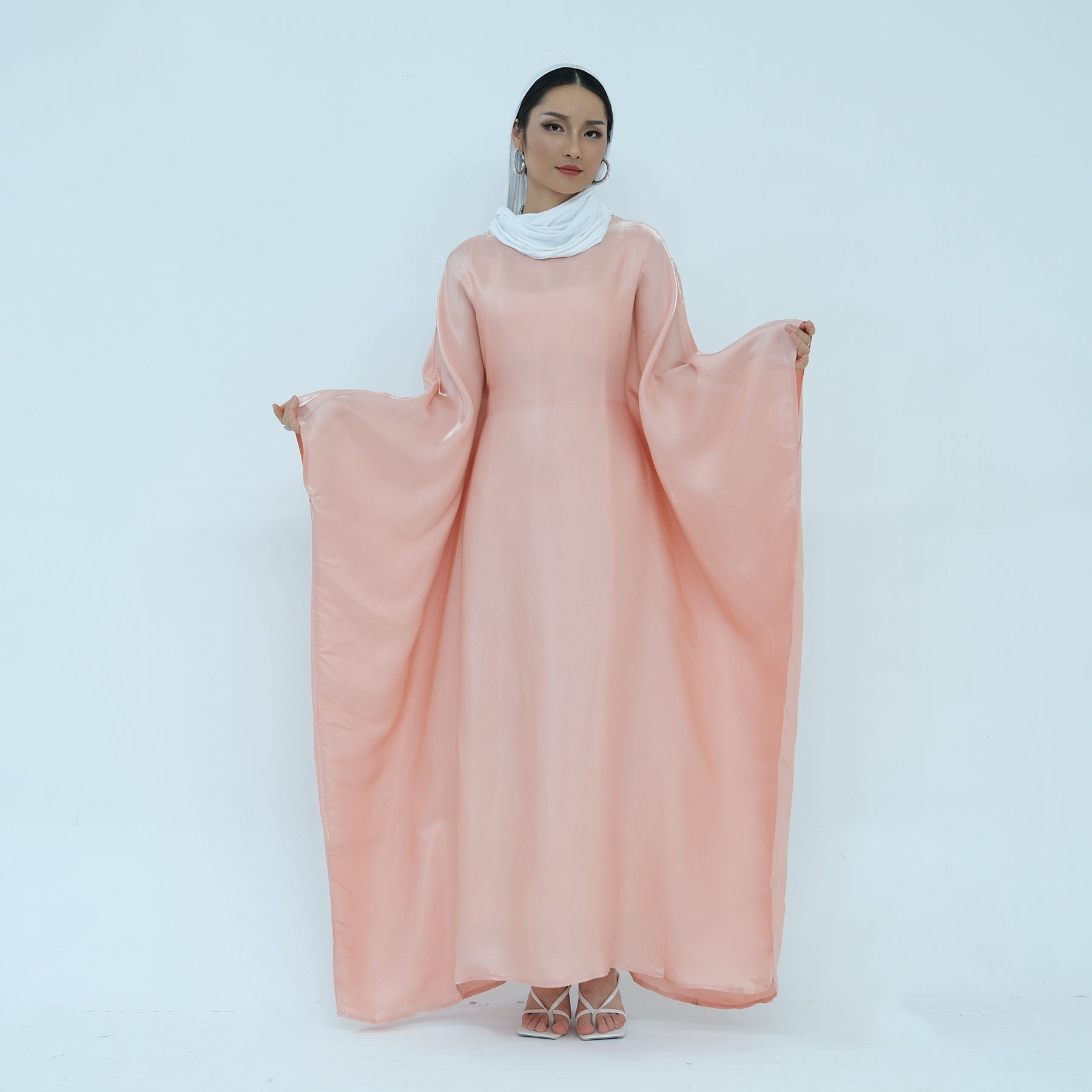 Shiny Batwing Sleeve Abaya Dress | Eolante Clothing 