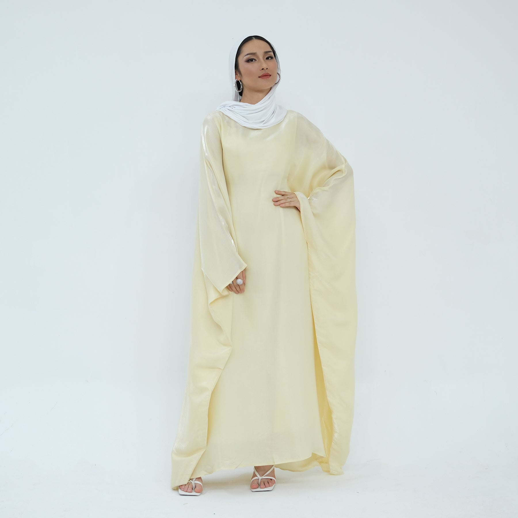 Pastel Yellow Maxi Abaya | Eolante Clothing