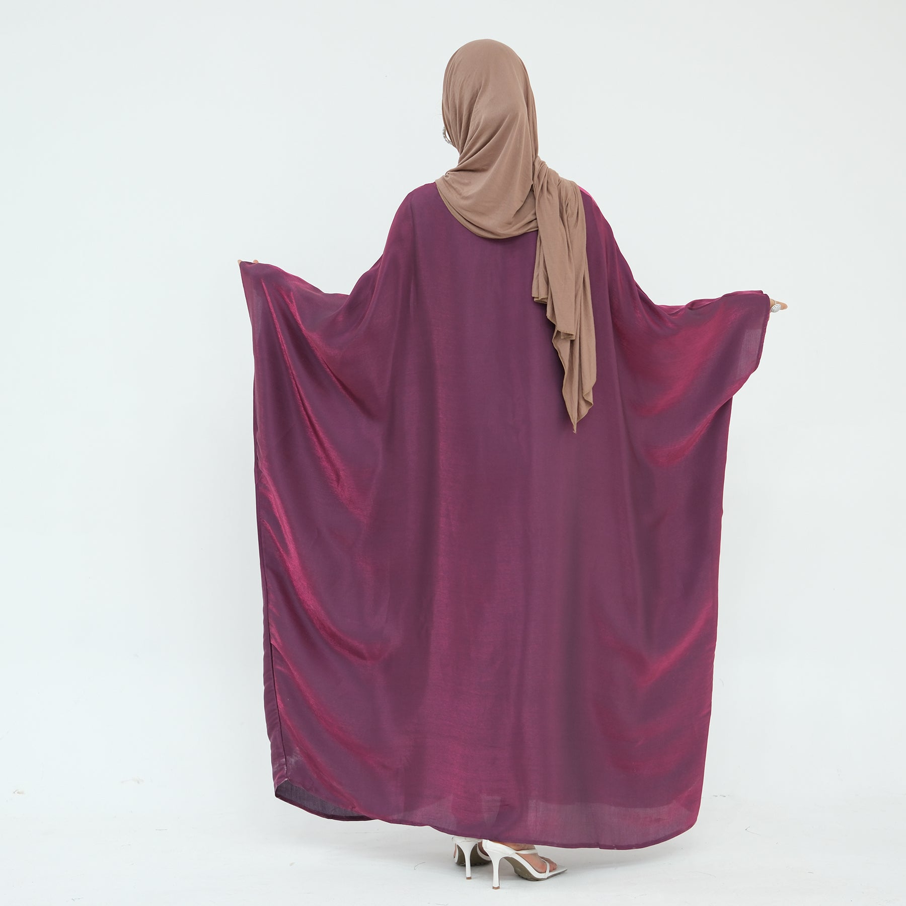 Shiny Purple Maxi Dress Abaya | Eolante Clothing 