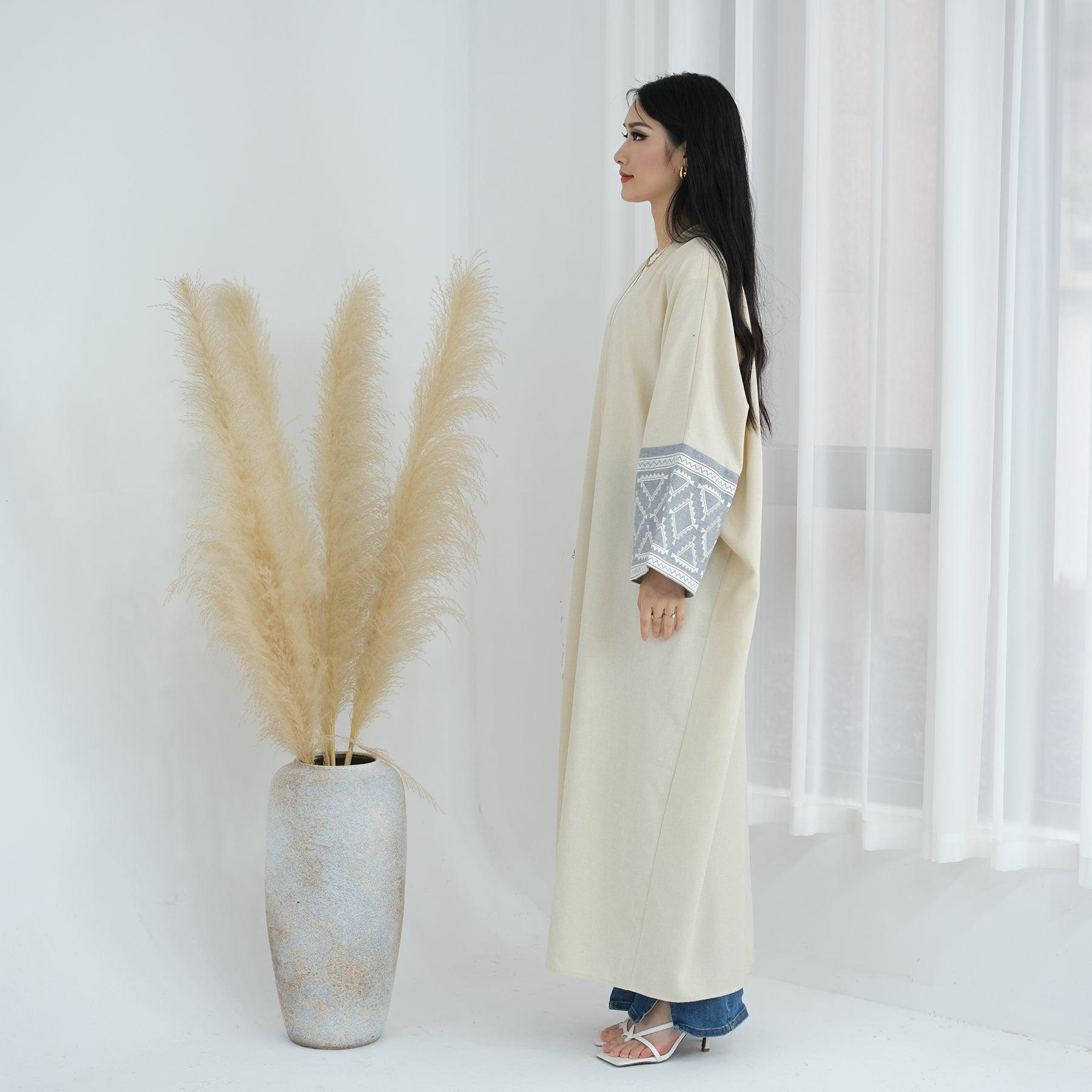 Open Abaya in Two-twone Sleeve | Eolante Clothing