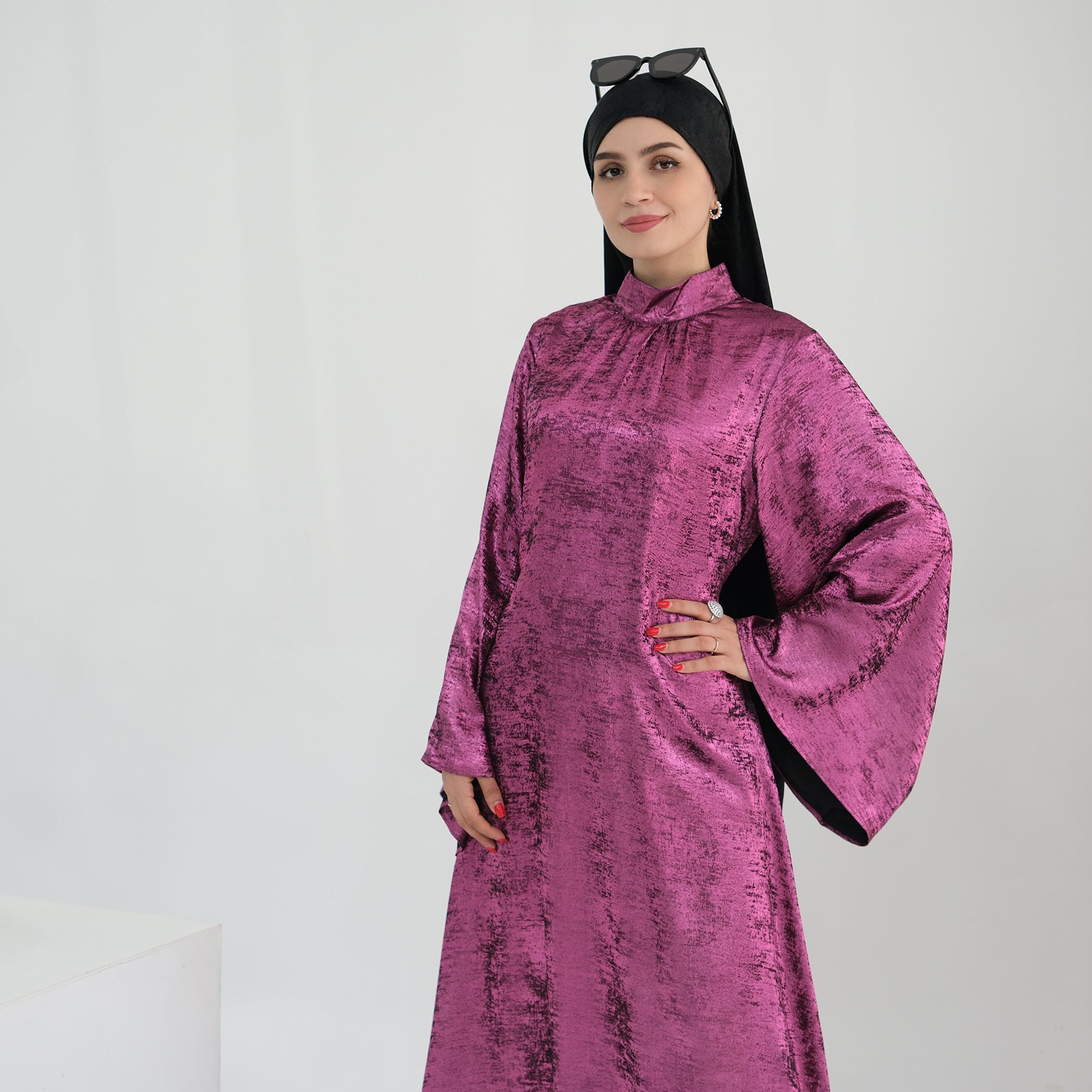 High-Neck Maxi Abaya | Eolante Clothing 