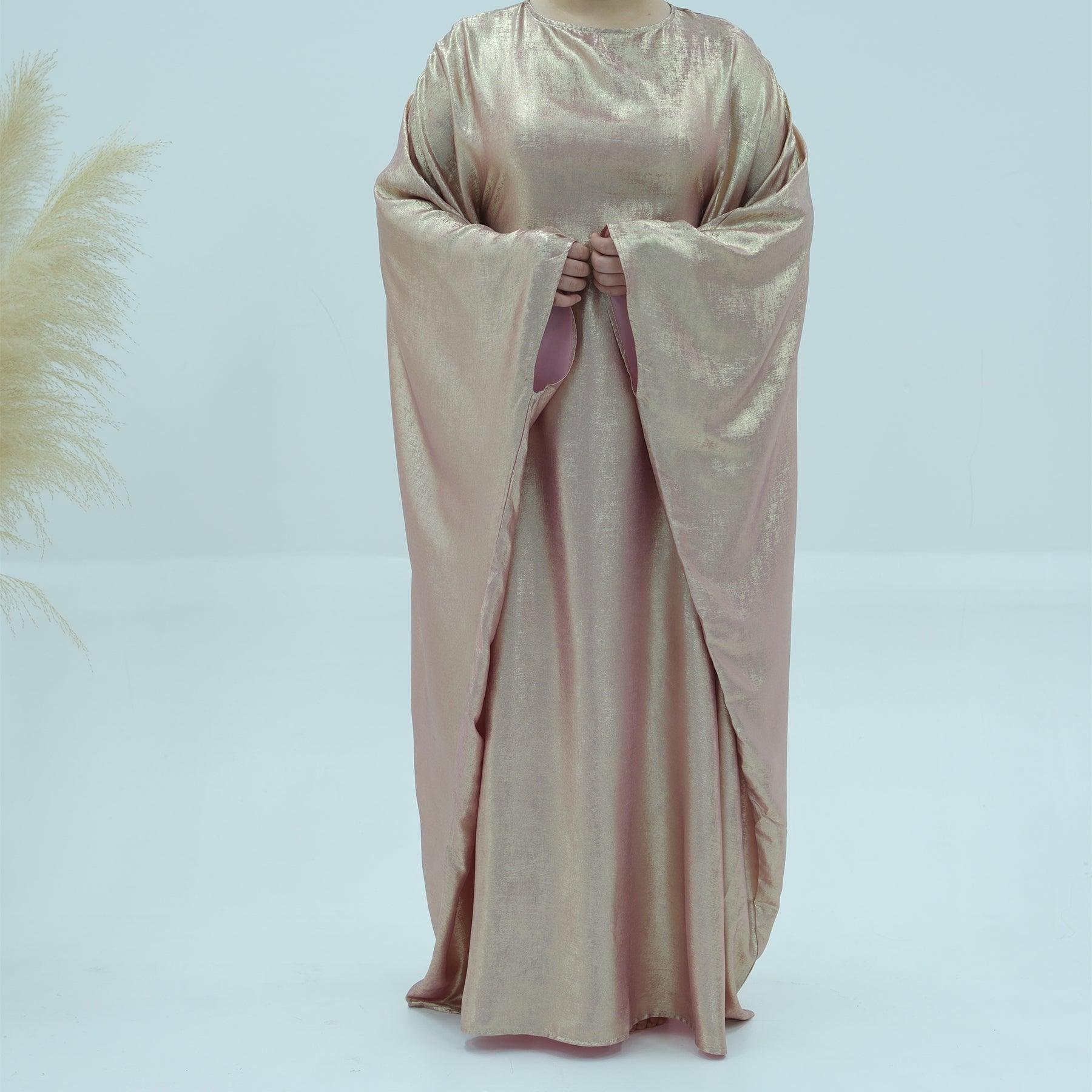 Abaya Dress with Metallic Sleeves | Eolante Clothing 