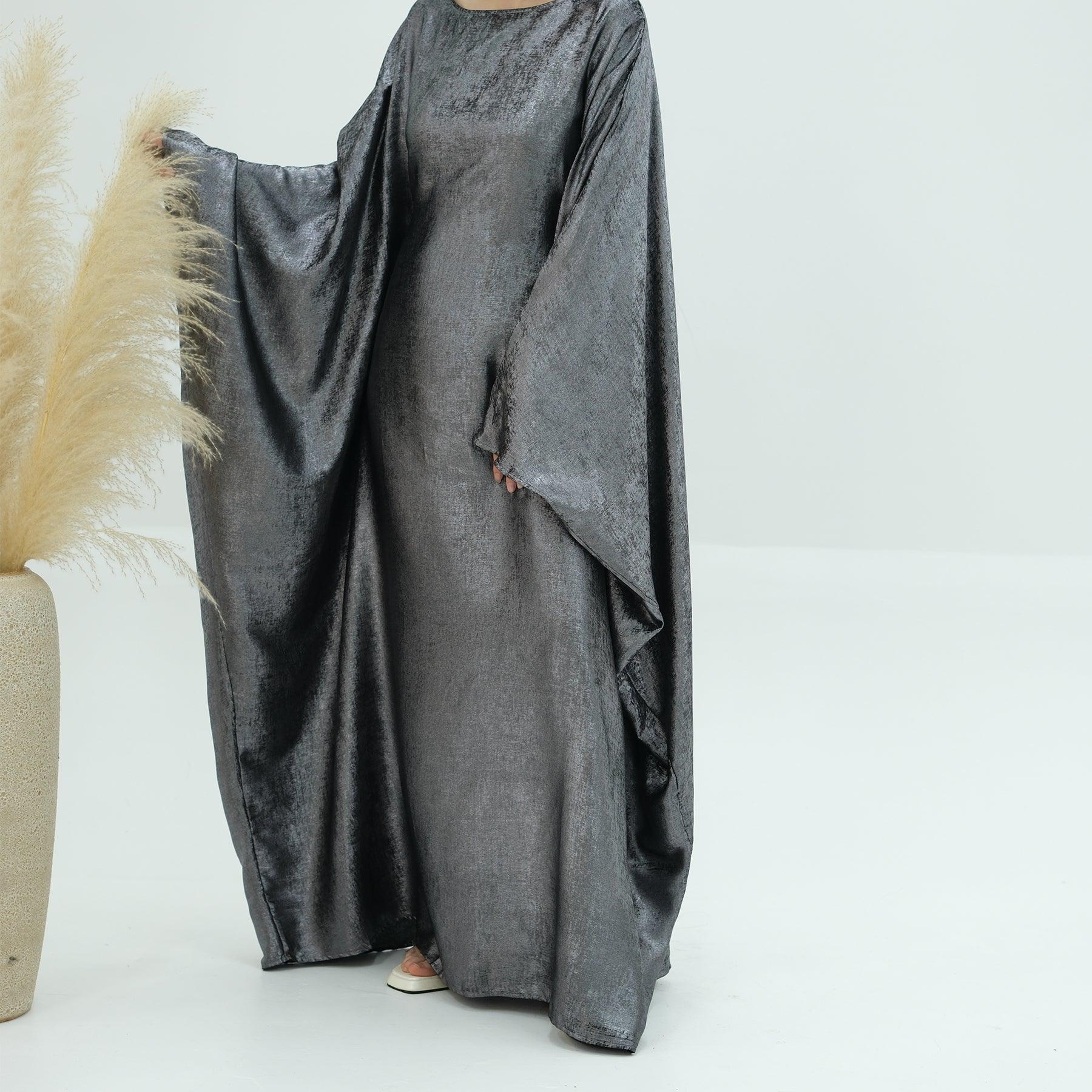 Dark Gray Maxi Abaya Dress | Eolante Clothing 