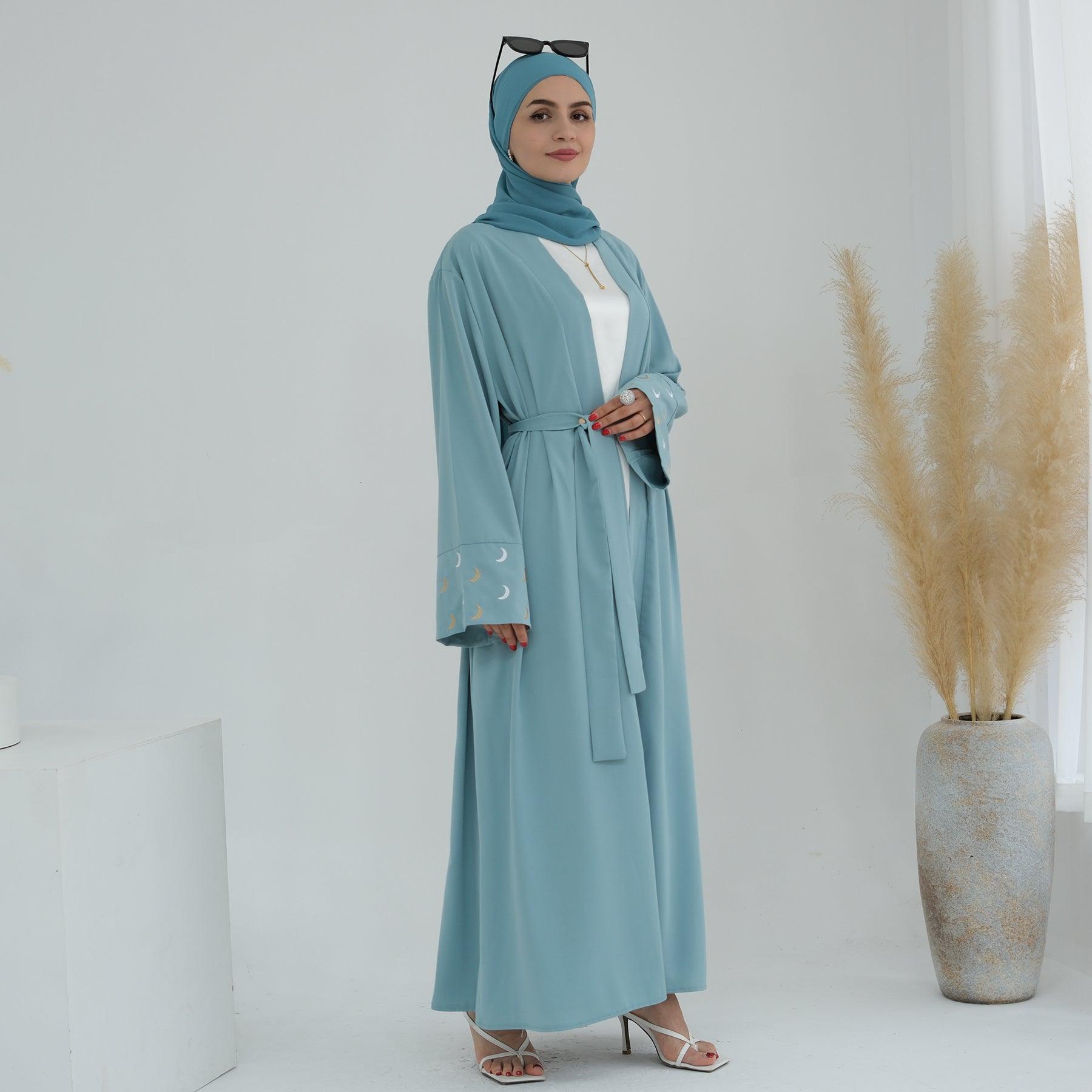 Moon & Stars Design in Oversized Abaya | Eolante Clothing 