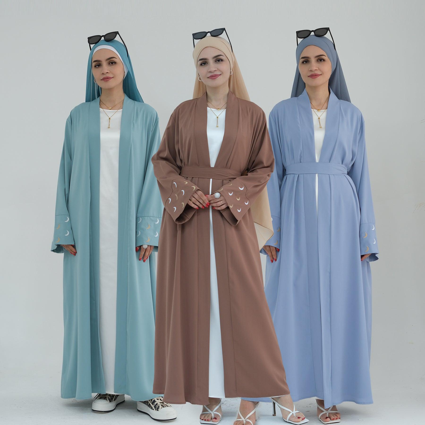 Oversized Abaya with Moon & Stars Design | Eolante Clothing 