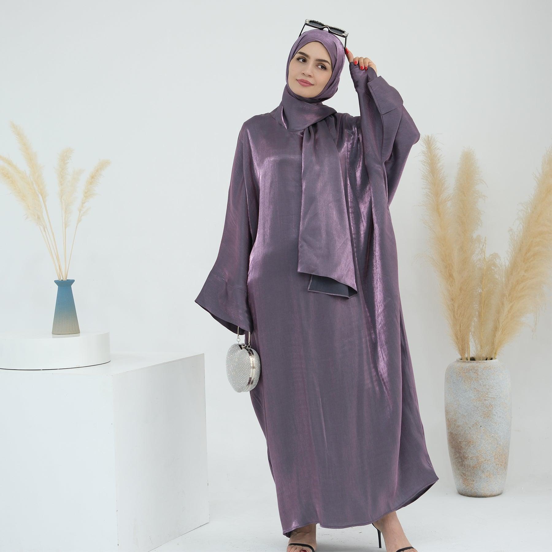 Metallic Maxi Abaya & Hijab | Eolante Clothing 