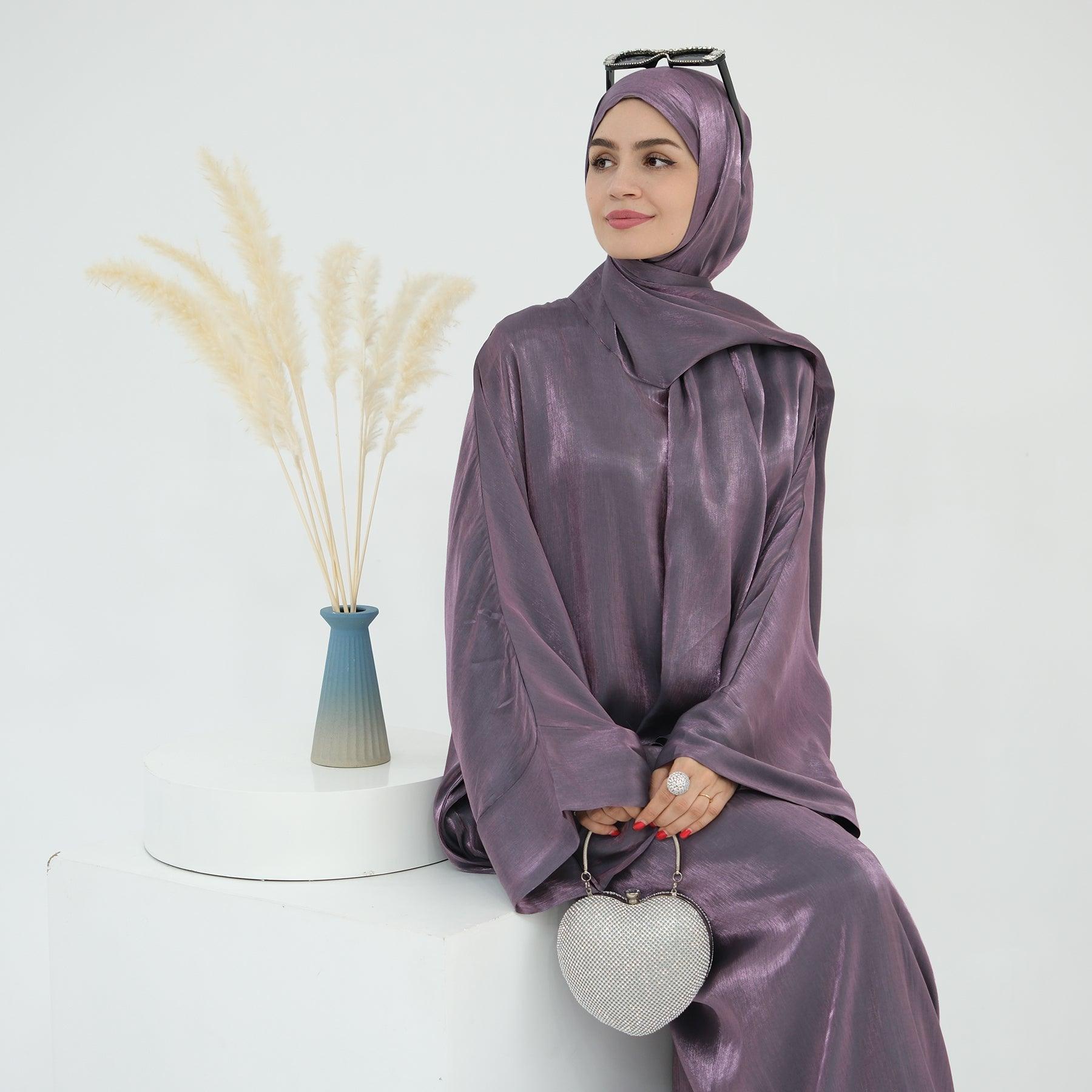 Metallic Butterfly Sleeves in Maxi Abaya | Eolante Clothing 