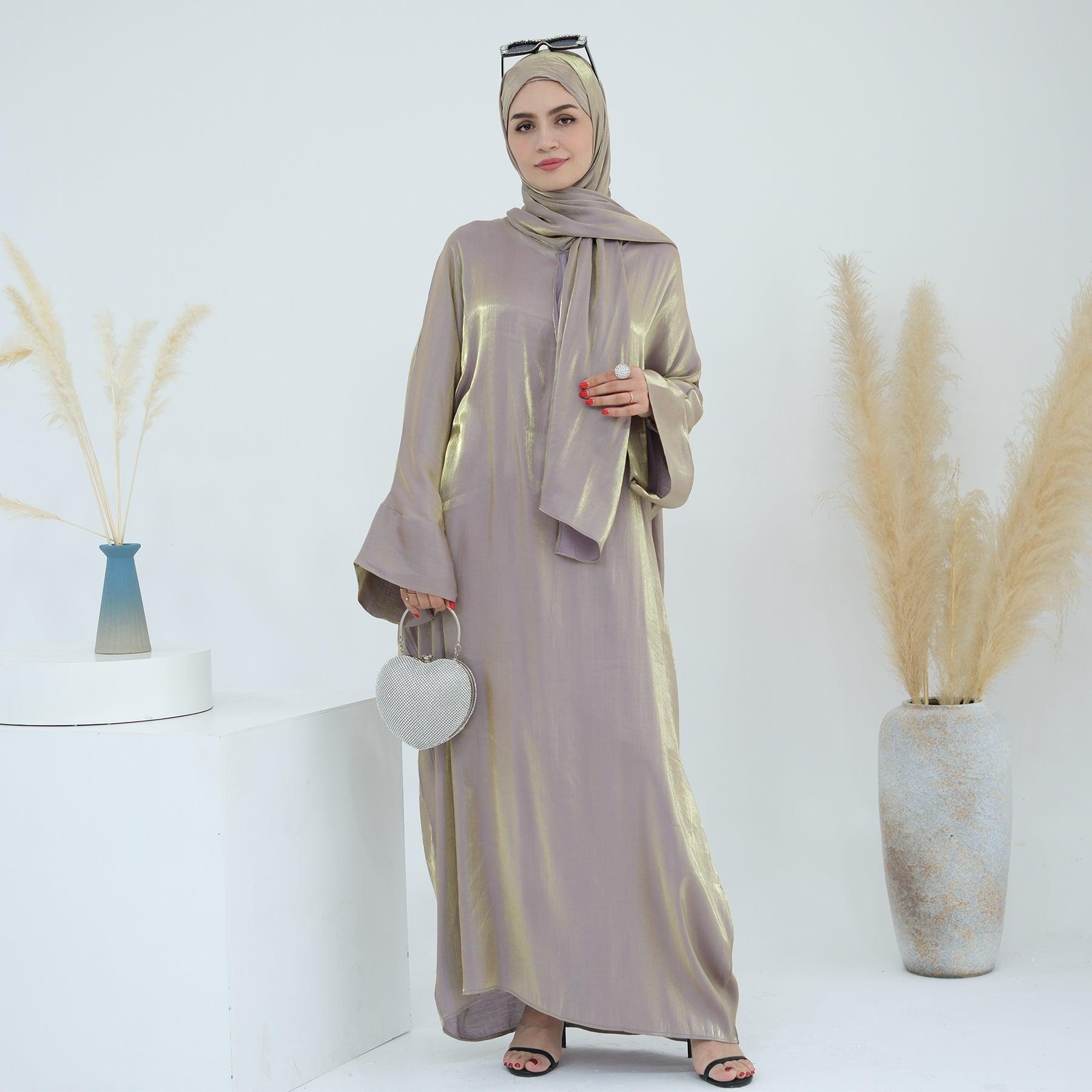 Maxi Abaya with Metallic Sleeves | Eolante Clothing 