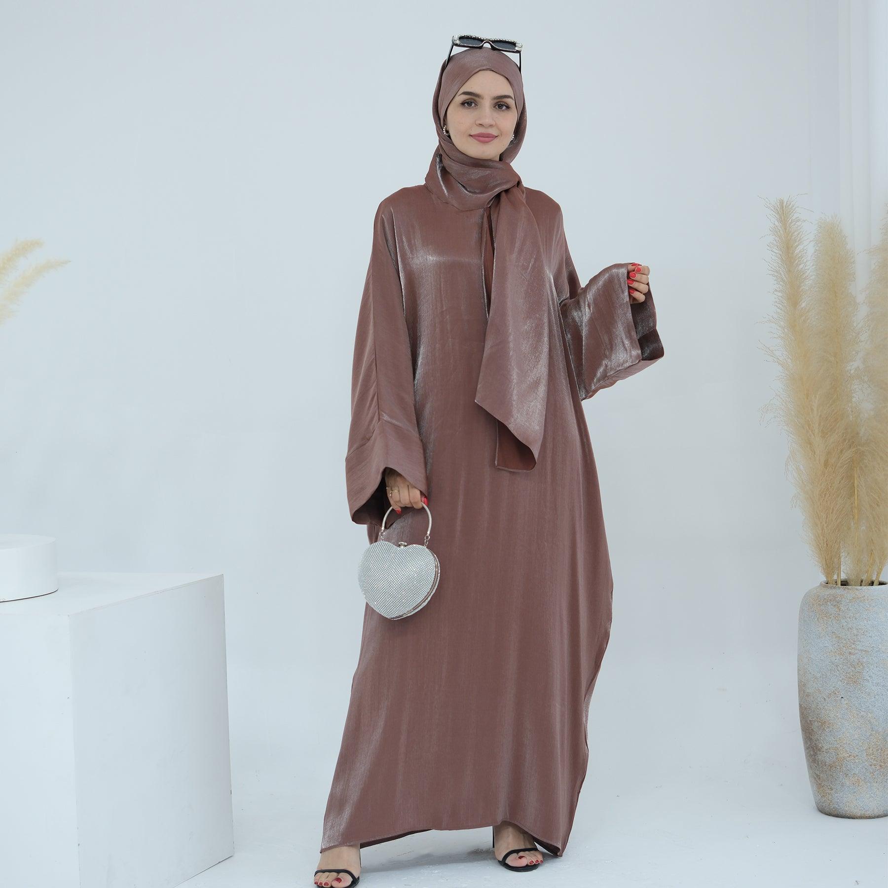 Metallic Abaya Dress in Rose Gold | Eolante Clothing 