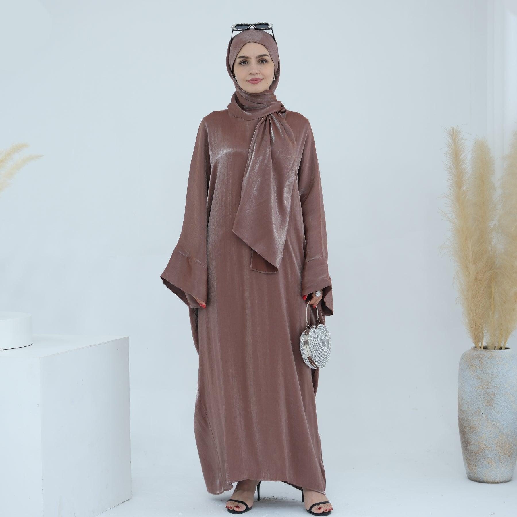 Butterfly Sleeves in Metallic Maxi Abaya | Eolante Clothing 