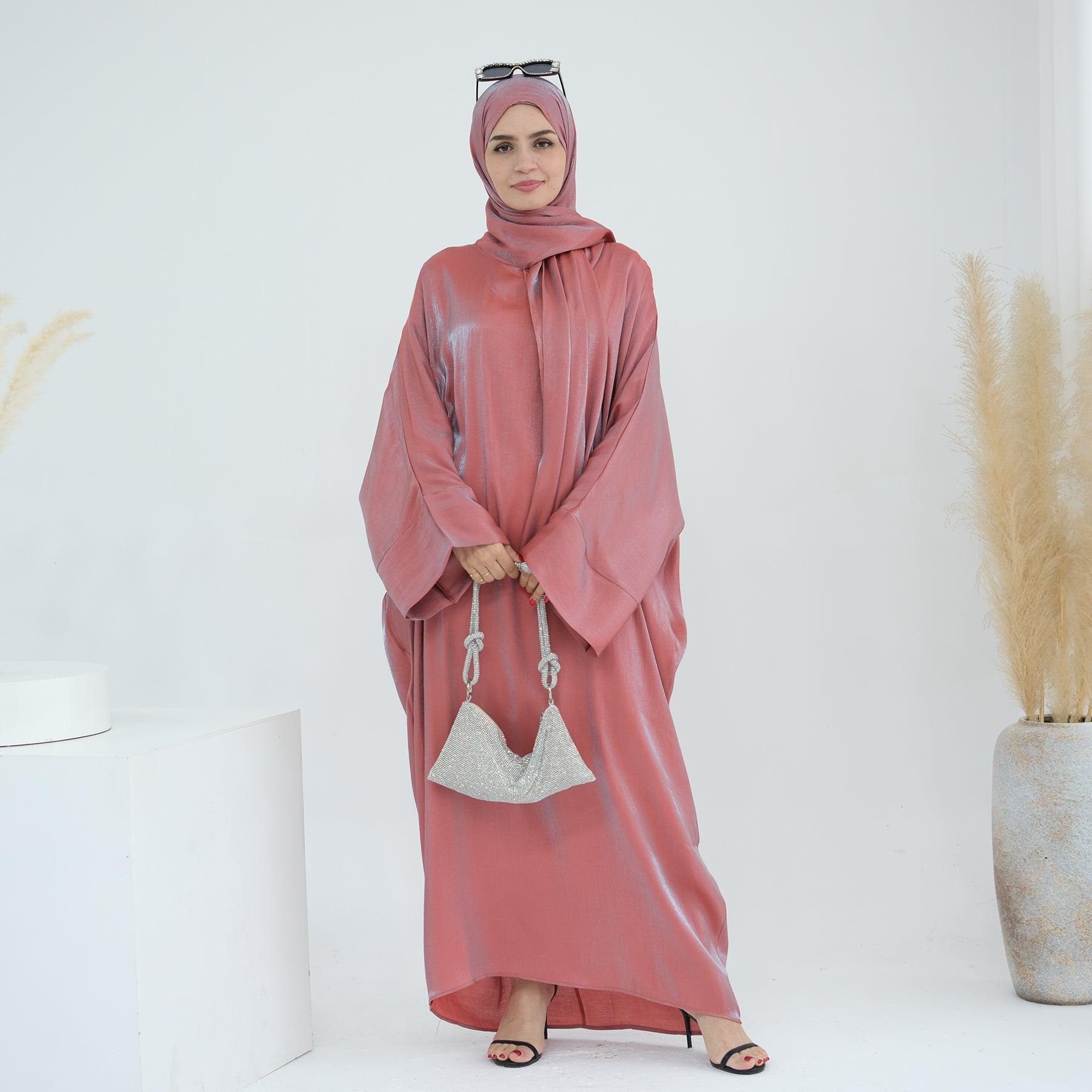 Abaya Dress with Hijab in Butterfly Sleeves | Eolante Clothing 