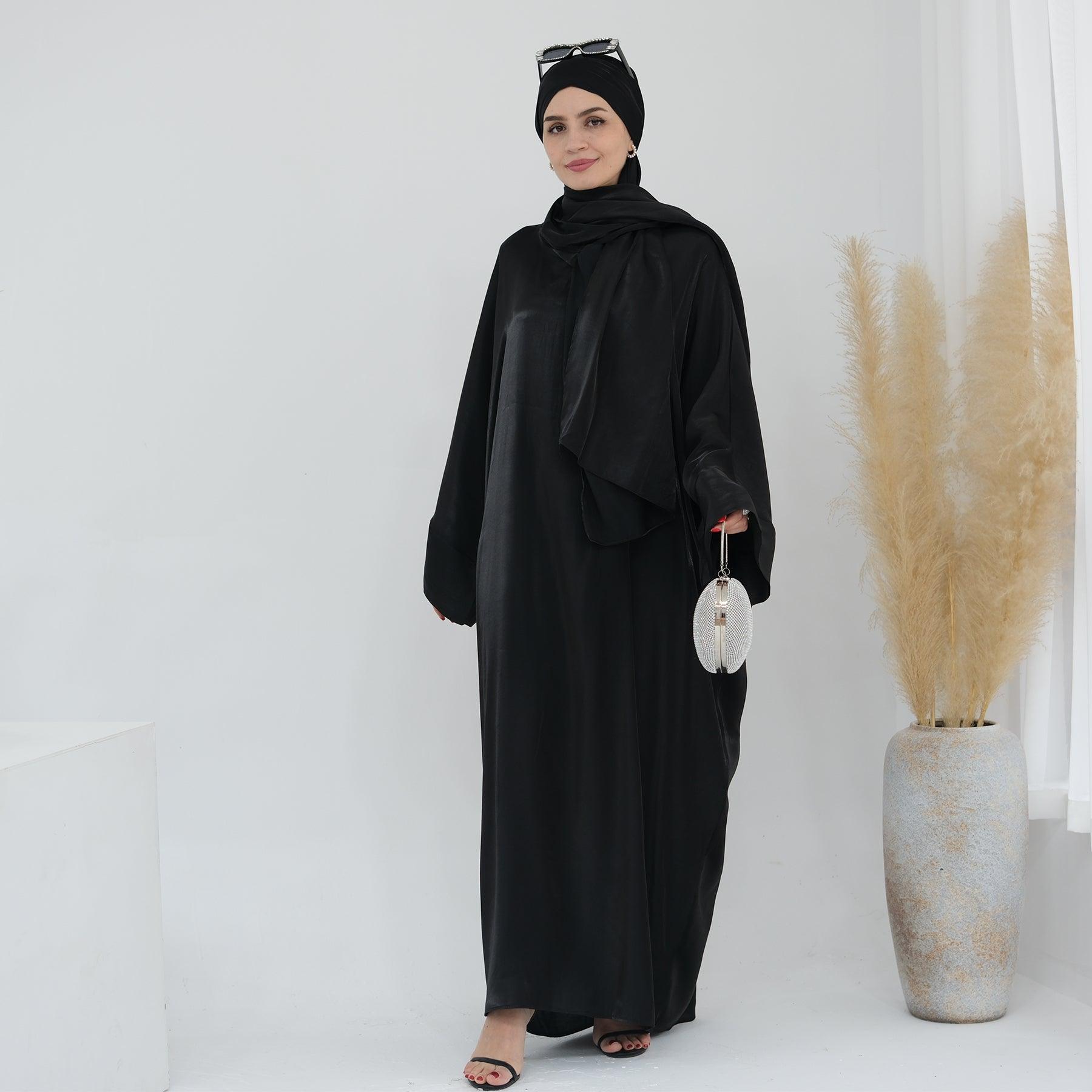 Black Abaya Dress with Matching Hijab | Eolante Clothing 