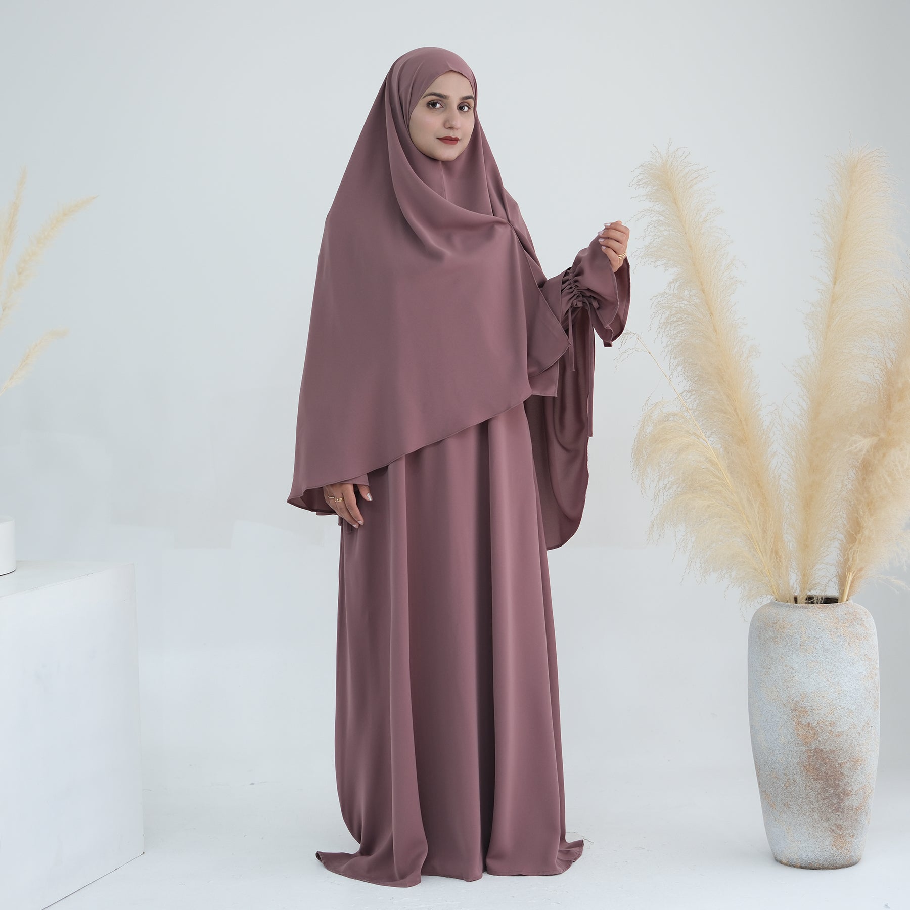 Dark Pink Abaya Maxi Dress | Eolante Clothing 