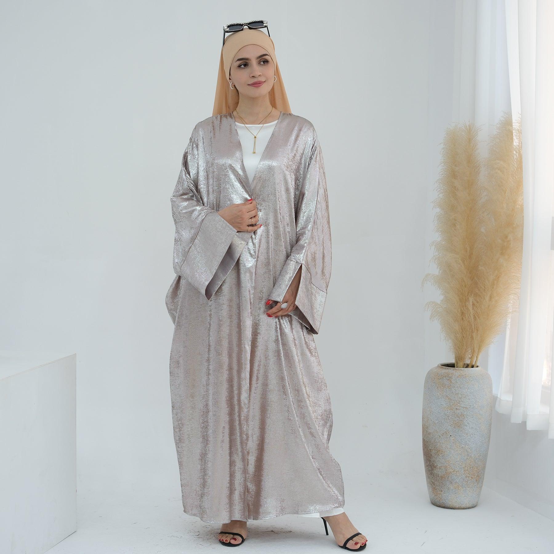 Batwing Open Abaya in Mauve | Eolante Clothing 