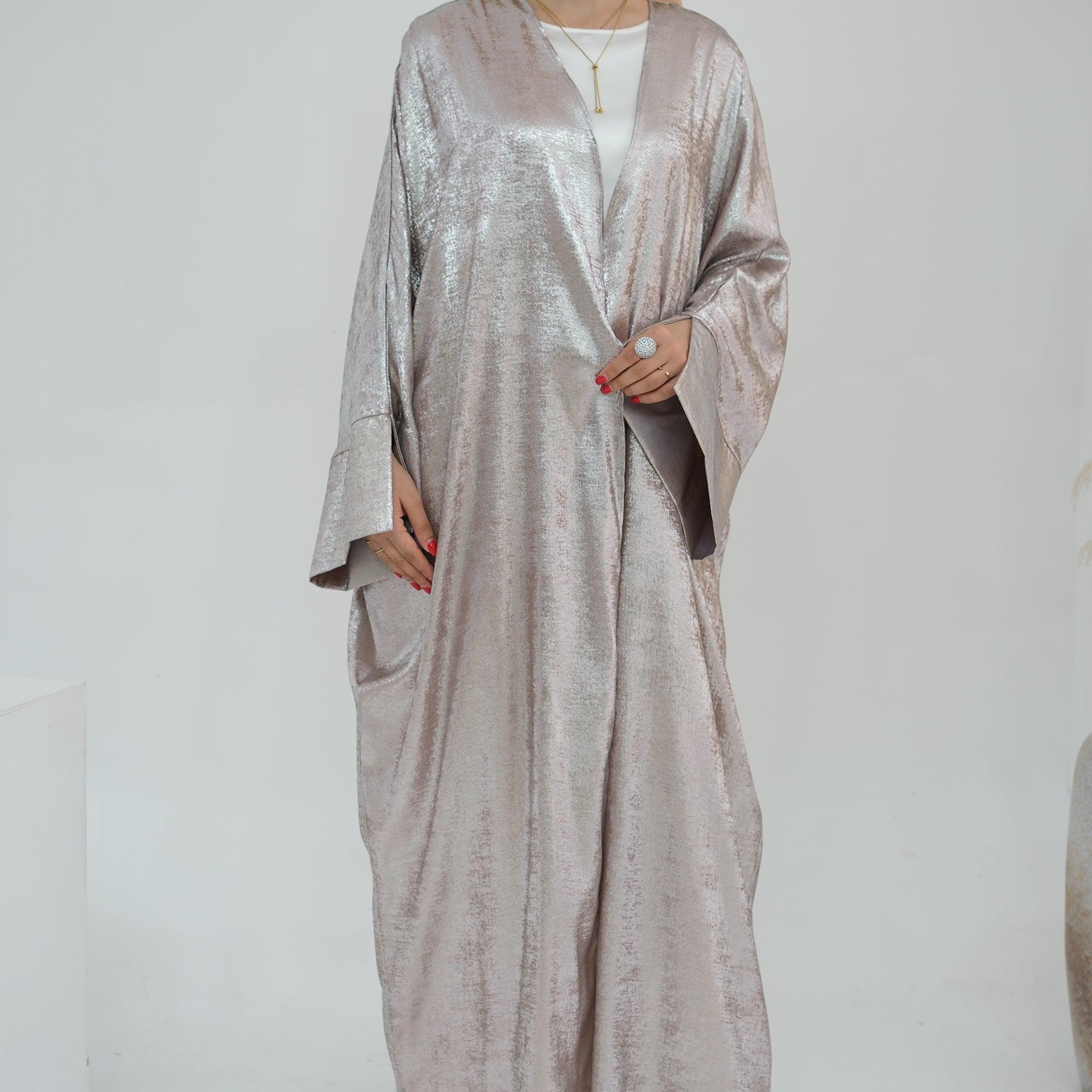 Shiny Abaya with Batwing Butterfly Sleeve | Eolante Clothing 