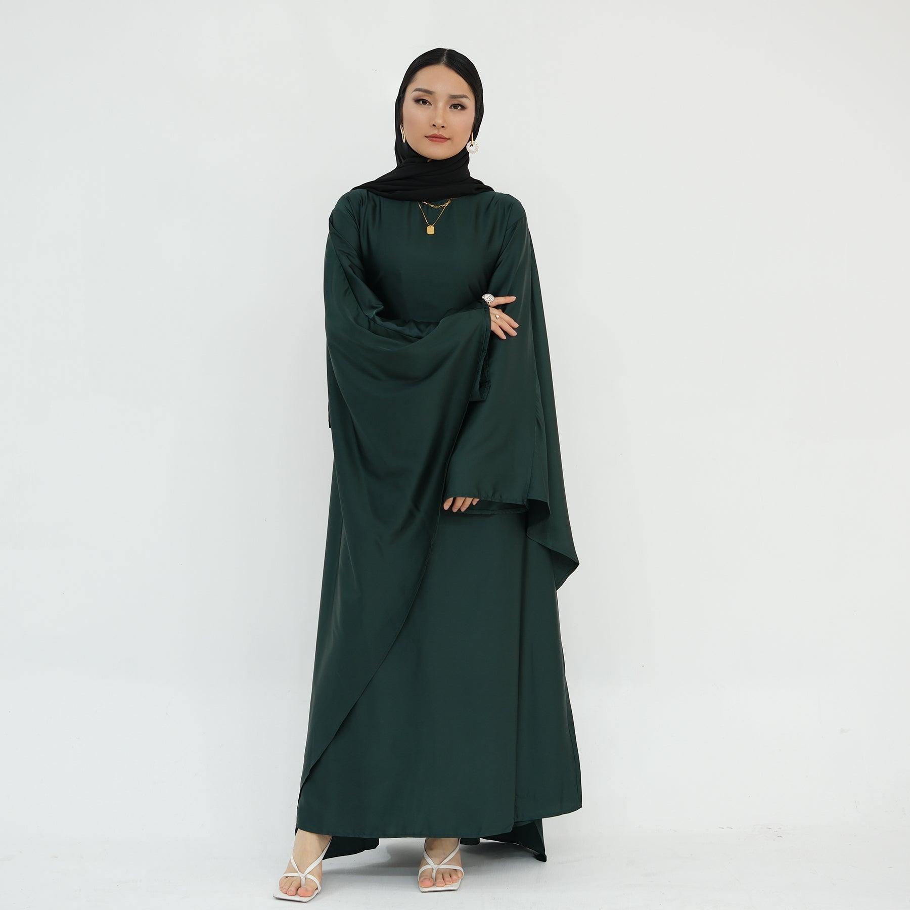 Satin Batwing Maxi Abaya | Eolante Clothing 