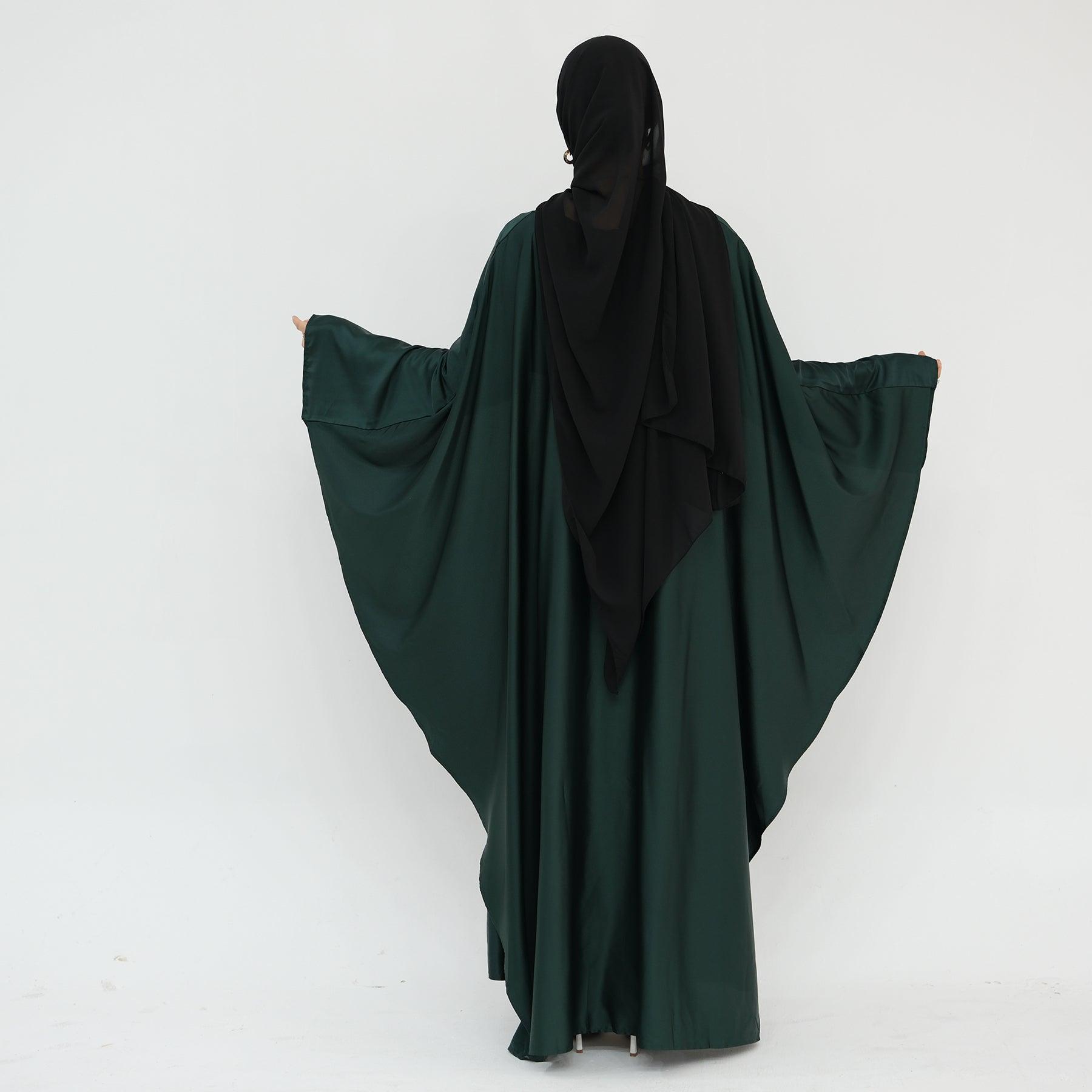 Satin Butterfly Sleeve in Maxi Abaya | Eolante Clothing 