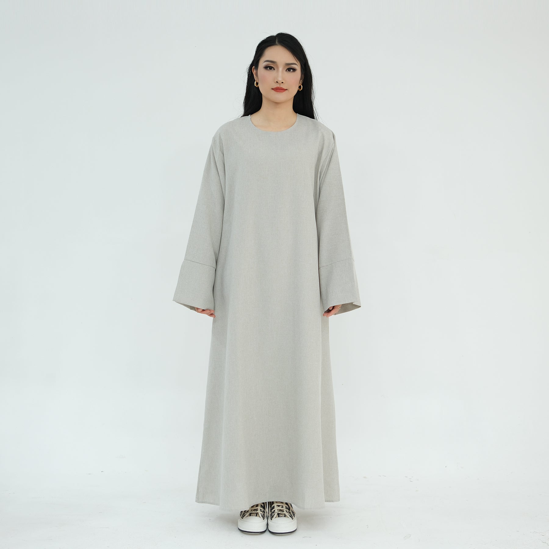 Maxi Dress Abaya in Linen | Eolante Clothing 