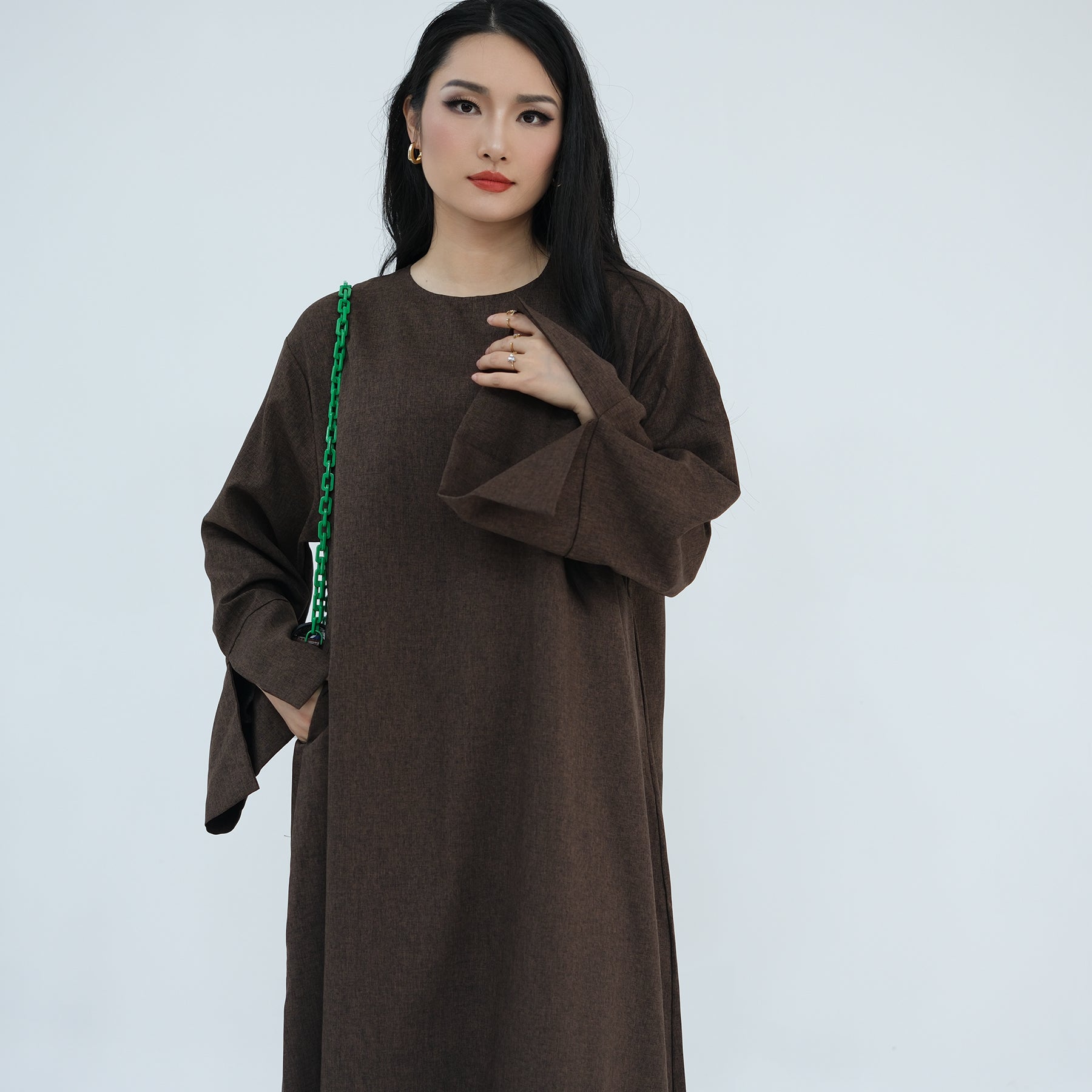 Linen Maxi Abaya | Eolante Clothing 