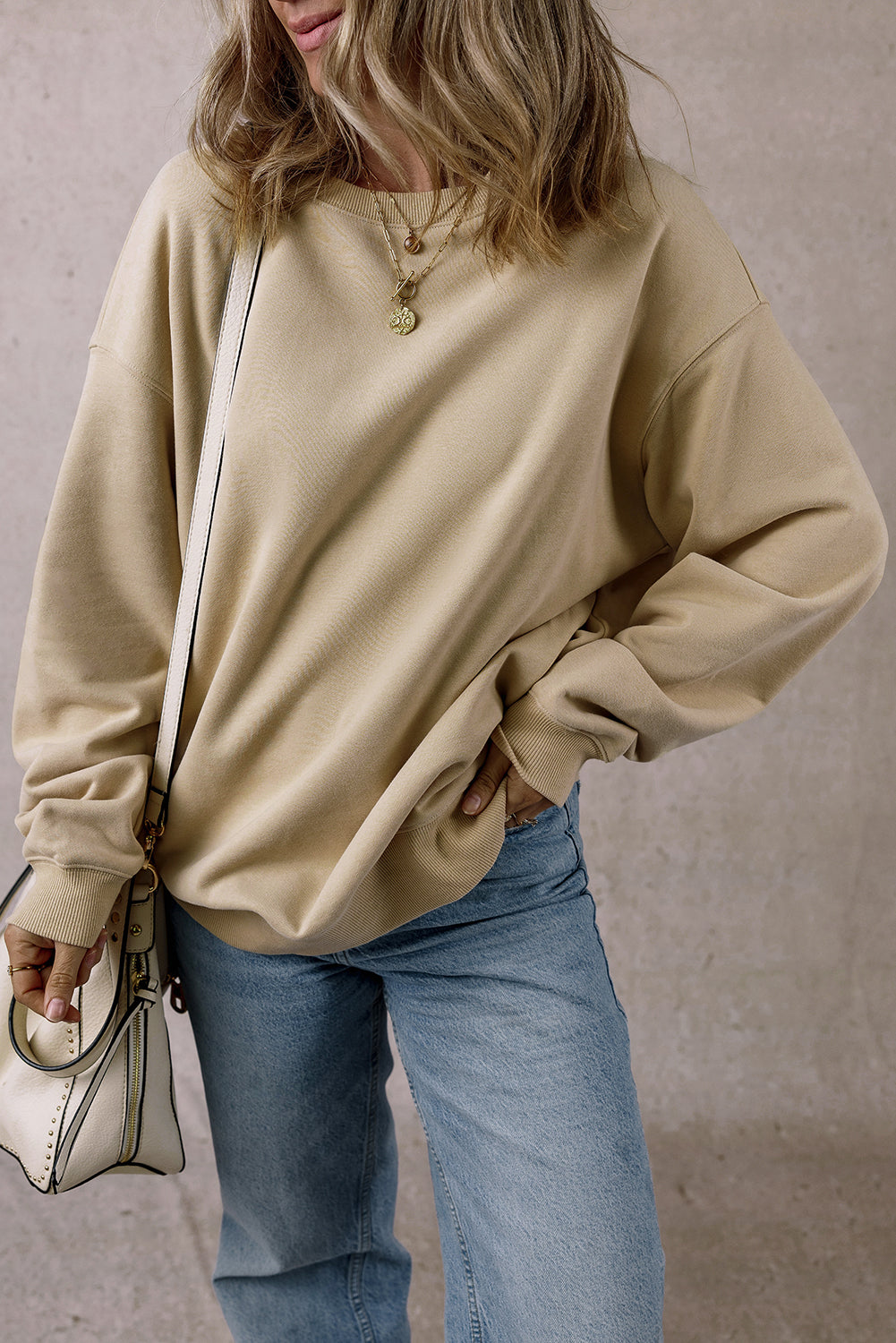 Fleece Loose Sweatshirt - Eolante Clothing