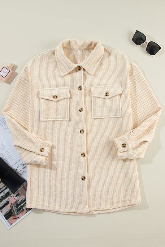 Corduroy Flap Pocket Shacket