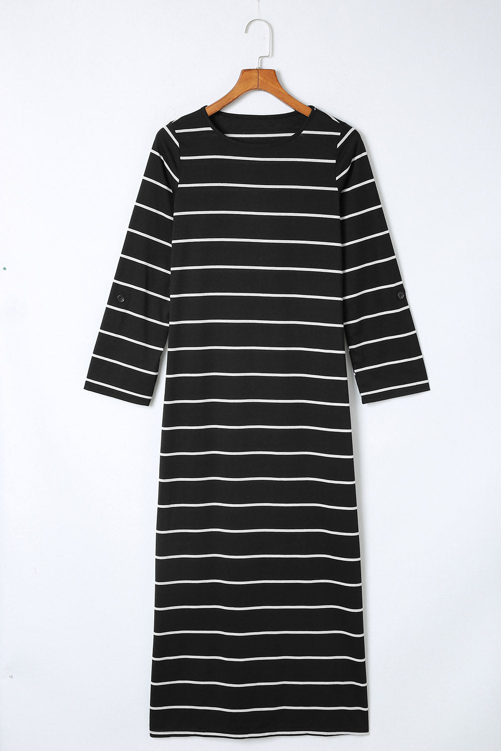 Stripe Slit Long Dress - Eolante Clothing