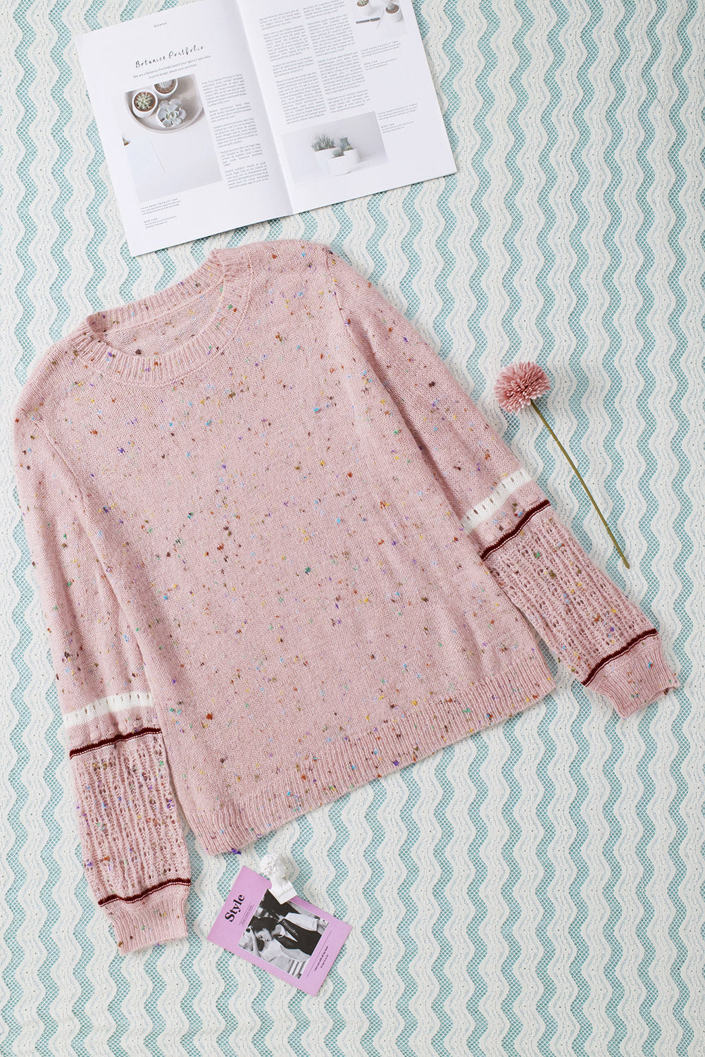 Pilling Detail Sleeve Sweater - Eolante Clothing