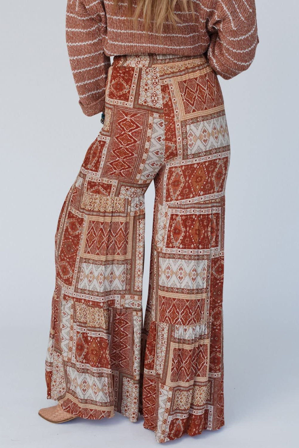 Aztec Tiered Palazzo Pants - Eolante Clothing