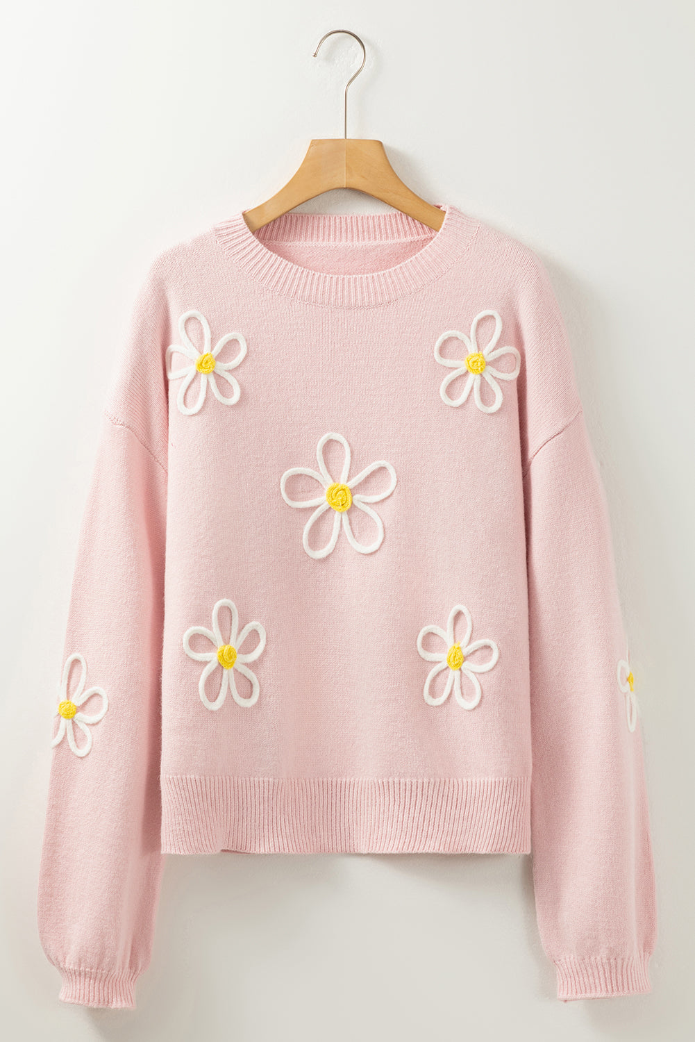 Daisy Stitched Sweater - Eolante Clothing