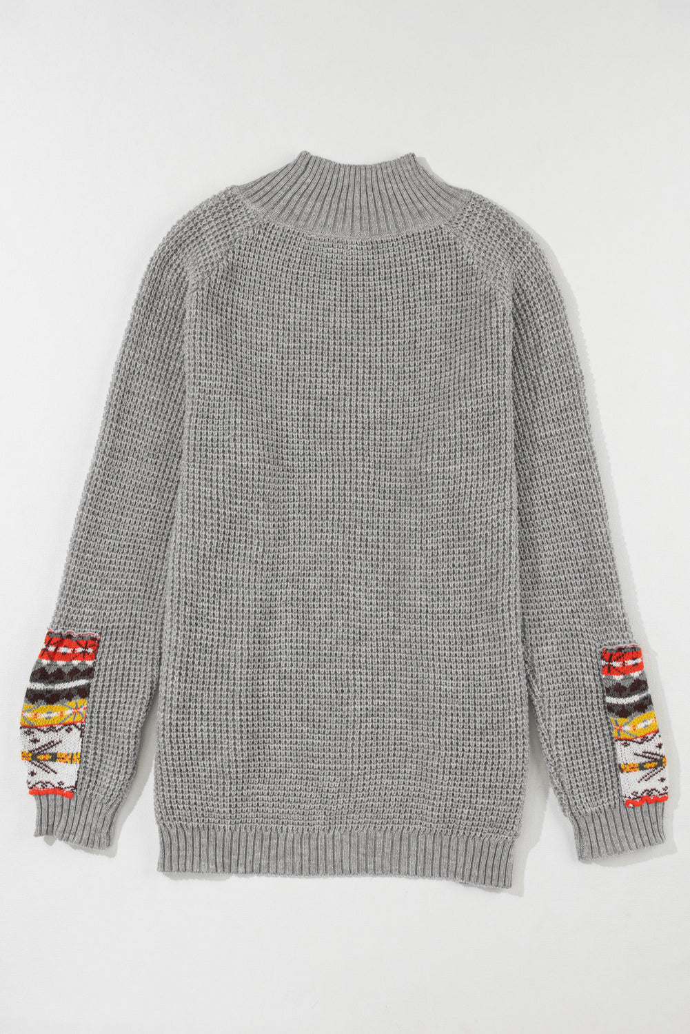 High Neck with Tribal Patch sweater - Eolante Clothing