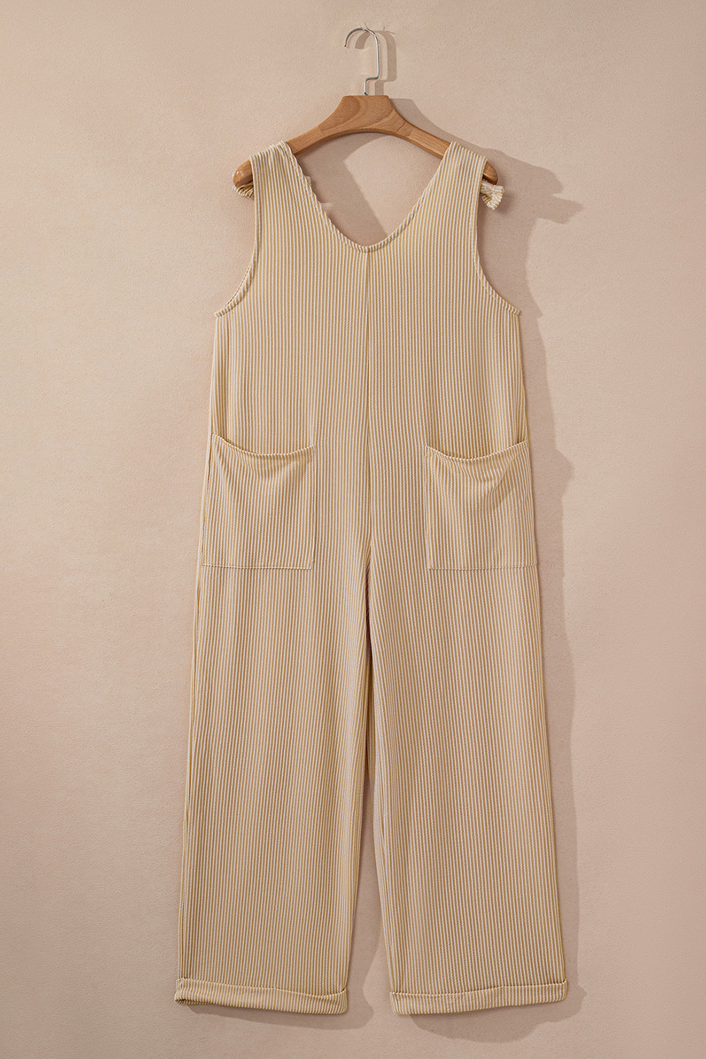 Corded Tie Straps Wide Leg Jumpsuit - Eolante Clothing