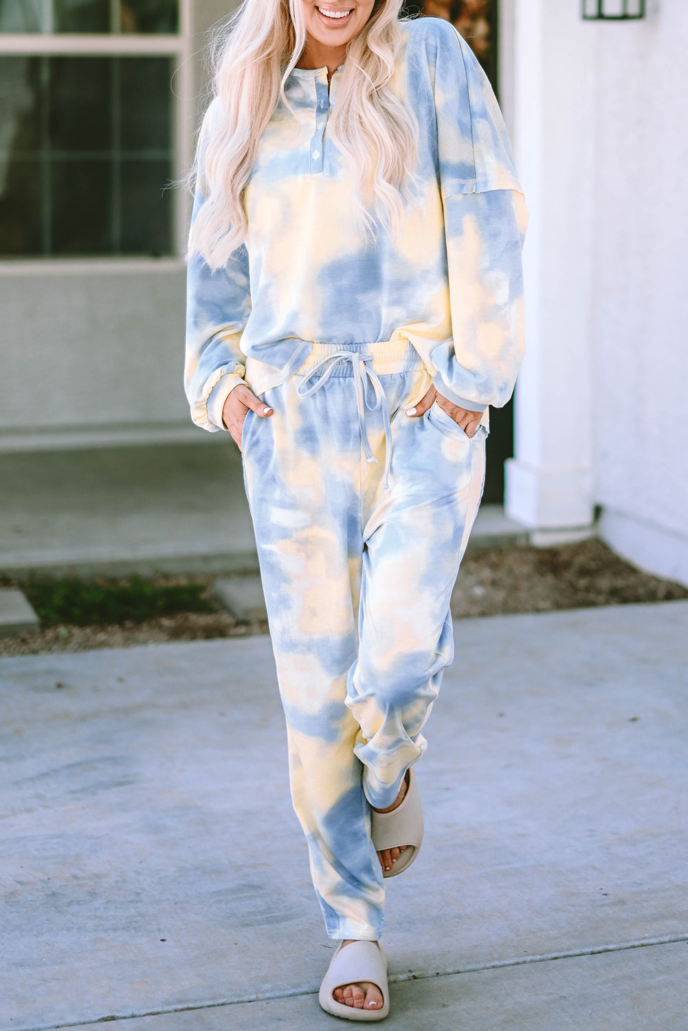 Tie Dye Top and Pants Loungewear Set - Eolante Clothing