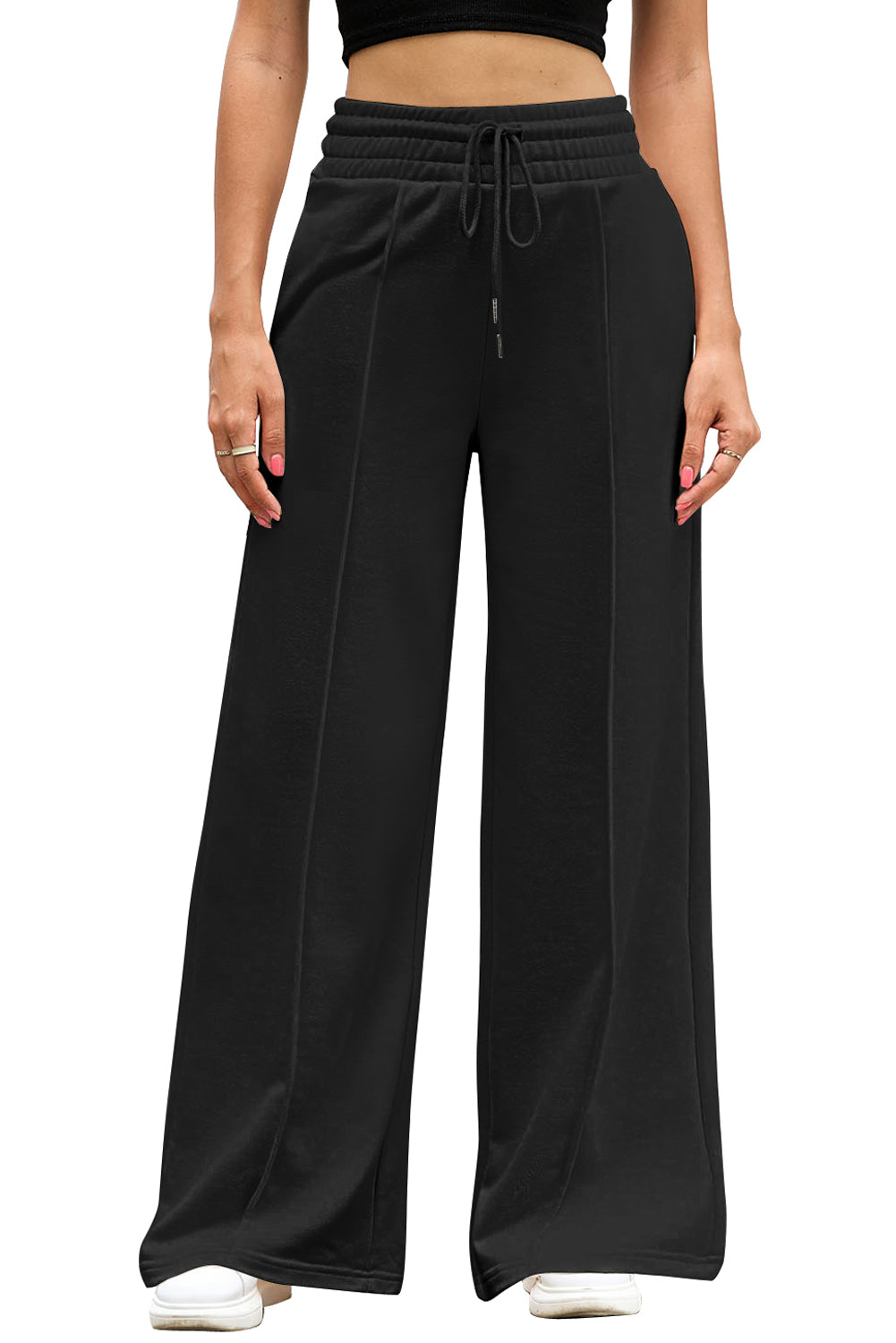 Terry Knit Wide Leg Sweatpants - Eolante Clothing