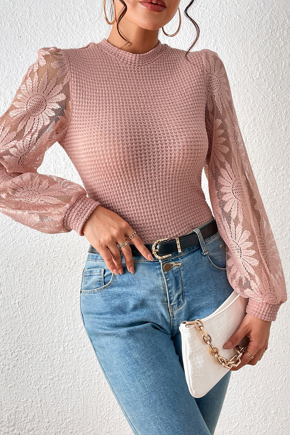 Sunflower Mesh Bubble Sleeve Top - Eolante Clothing