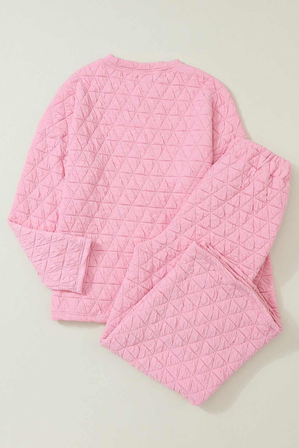 Quilted Pullover and Pants Loungewear Set - Eolante Clothing