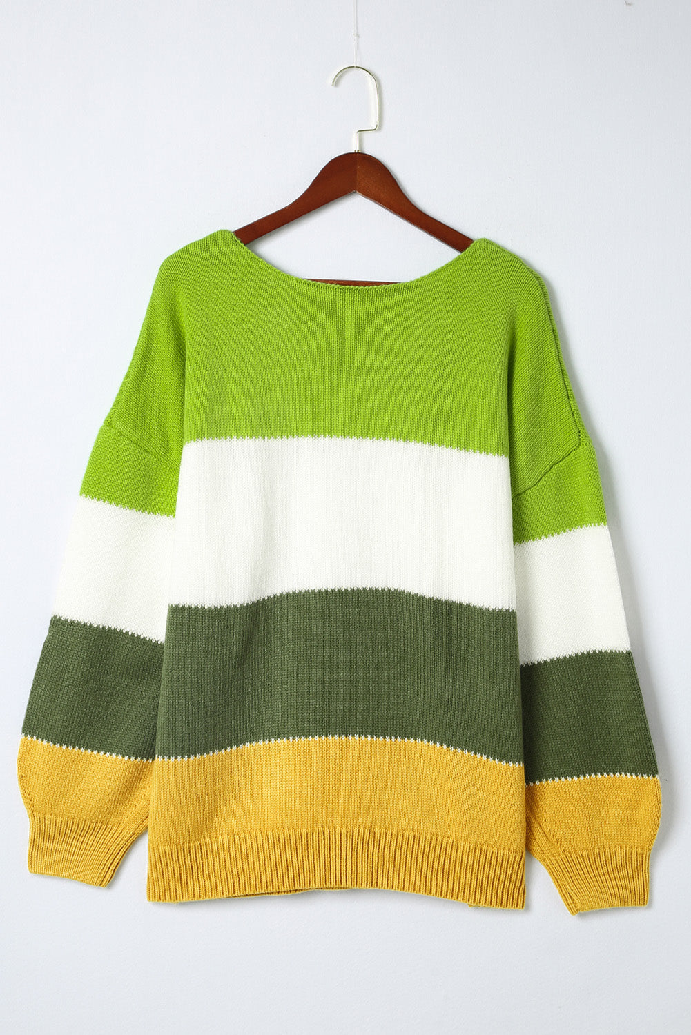 Colorblock Patchwork Plus Size Sweater - Eolante Clothing