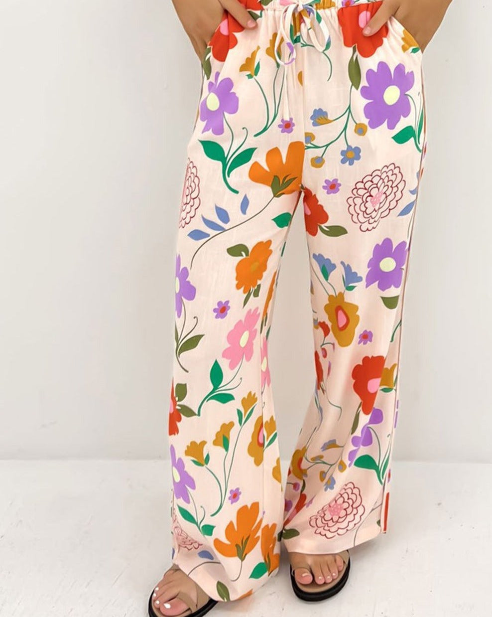 Floral Loose Pants - Eolante Clothing