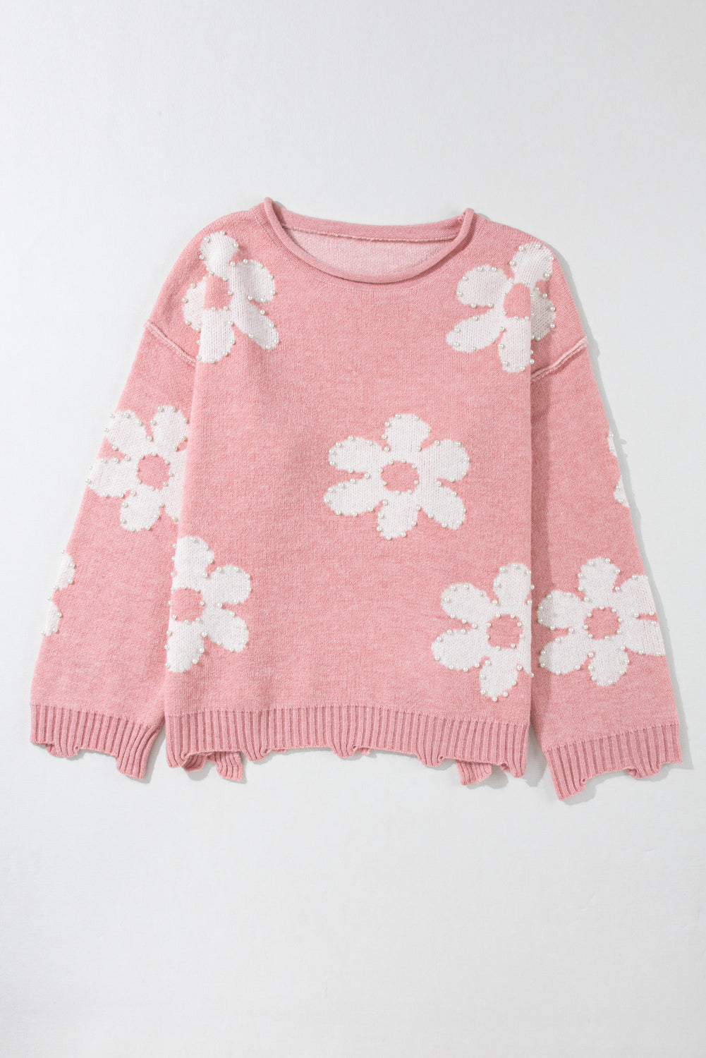 Pearl Design in Heart Sweater - Eolante Clothing