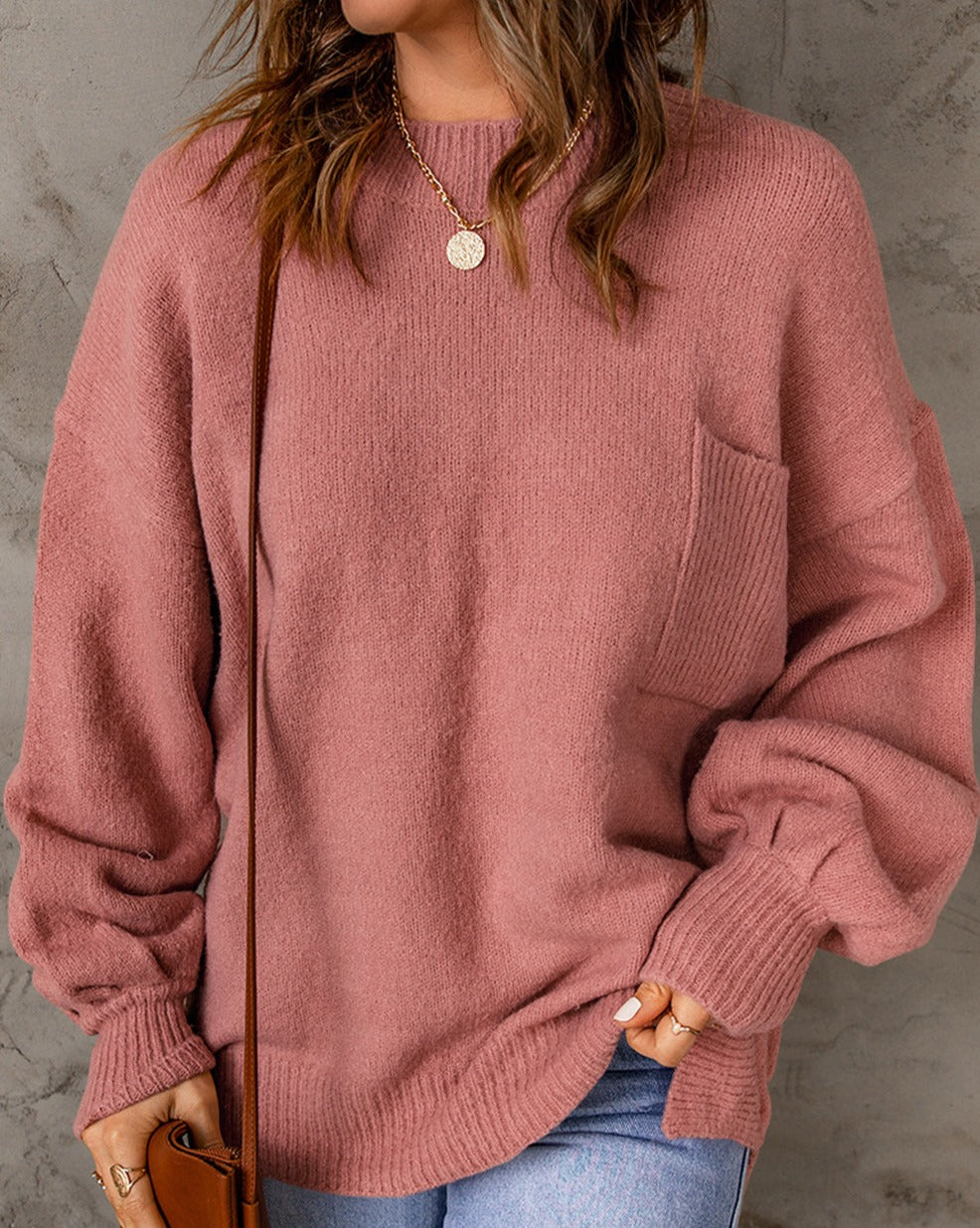 Puffy Pocketed Sweater - Eolante Clothing