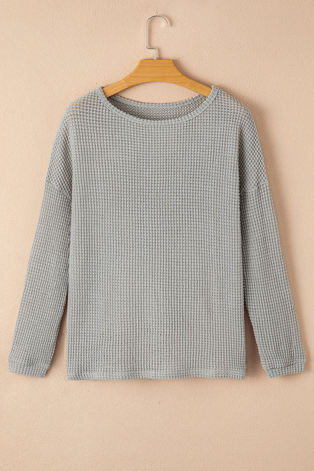 Waffle Knit Long Sleeve Top - Eolante Clothing